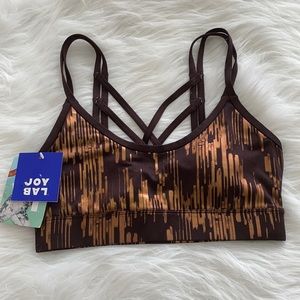 Joy Lab Chocolate Sports Bra Size XS NWT